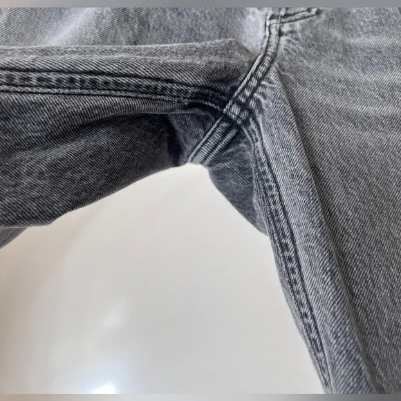 Agolde "Ripley" Cropped Charcoal Wide Leg Jeans - Sz 27 x 26" Inseam - Picture 4 of 13